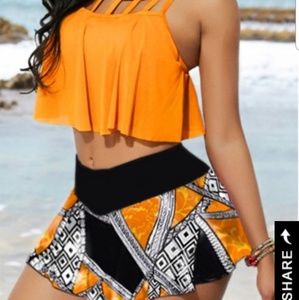 NEW Color Block Tankini Swimsuit